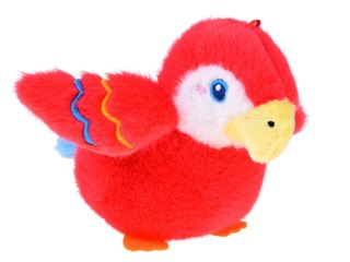 Pluszowa Papuga Rubinowy Rico z Piszczałką Zawieszka 13 cm ZA6426