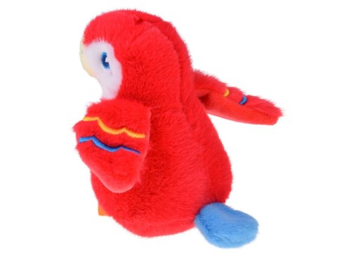 Pluszowa Papuga Rubinowy Rico z Piszczałką Zawieszka 13 cm ZA6426