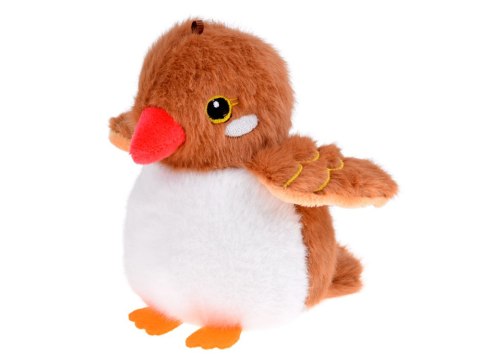 Pluszowy Ptaszek Brązowy Kazik z Piszczałką Zawieszka 13 cm ZA6426