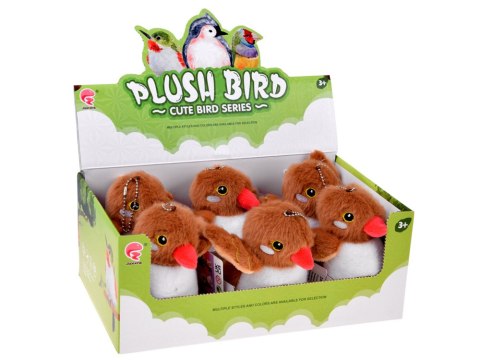 Pluszowy Ptaszek Brązowy Kazik z Piszczałką Zawieszka 13 cm ZA6426