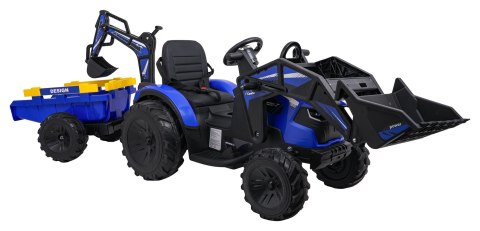 Pojazd Traktor Z Przyczepą 720-T Niebieski