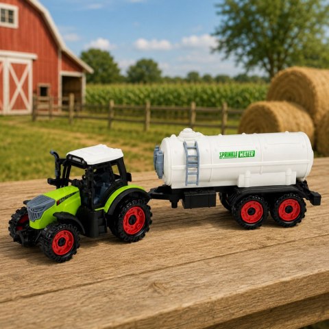 Traktor Farmerski z Cysterną Napęd Frykcyjny Maszyna Rolnicza 34 cm