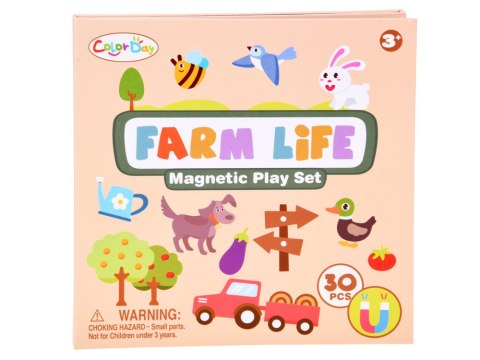 Układanka Magnetyczna Farma Zwierzęta Plansza 30 Magnesów ZA6405