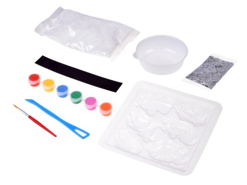 Zestaw do robienia magnesów JEDNOROŻCE brokatowe DIY magnesy ZA6406