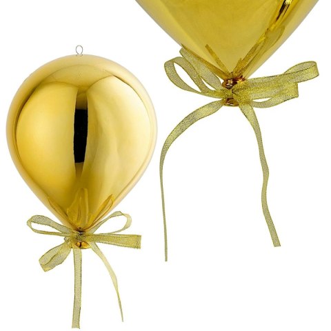 BOMBKA FORMÓWKA PLASTIKOWA BEZPIECZNA BALON 15CM ZŁOTA MICA