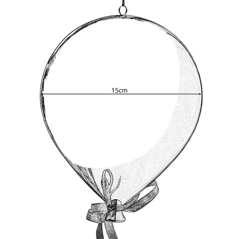 BOMBKA FORMÓWKA PLASTIKOWA BEZPIECZNA BALON 15CM ZŁOTA MICA