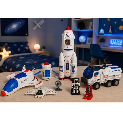 Duży Zestaw Kosmiczny Stacja Rakieta Prom Pojazd Eksploracyjny Astronauci