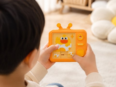 Dwustronna Układanka Sensoryczna KURCZAK Labirynt Puzzle Przesuwne ZA6425