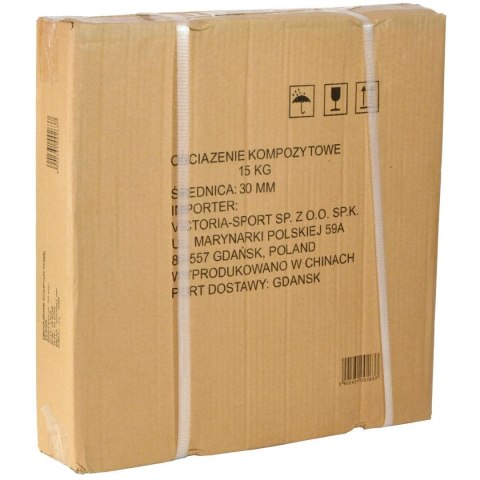 OBCIĄŻENIE BETONOWE 15 KG ENERO FIT fi29MM