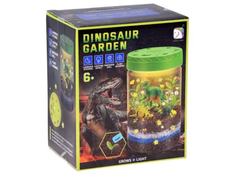 Oświetlony OGRÓD DINOZAURÓW 3w1 terrarium, lampka, uprawa roślin DIY ZA6567