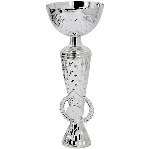 PUCHAR METALOWY SREBRNY 23,5 CM TRYUMF