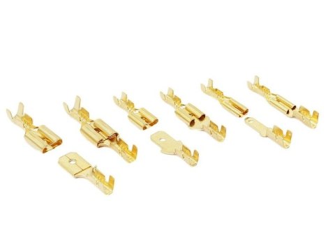 Para Konektorów Konektor Samochodowy Z Zaczepem Złączka Nasuwka 4,8mm 100kpl (200szt) Męski + Żeński Komplet
