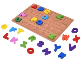 Puzzle drewniane ALFABET LITERKI układanka edukacyjna - 26 ele ZA6575
