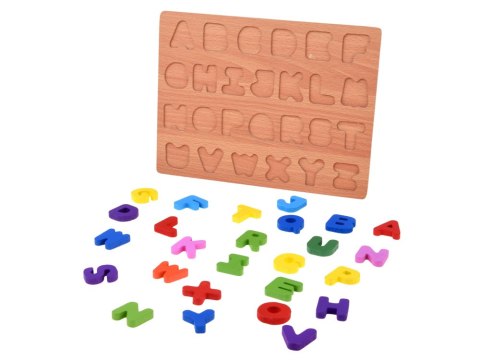 Puzzle drewniane ALFABET LITERKI układanka edukacyjna - 26 ele ZA6575