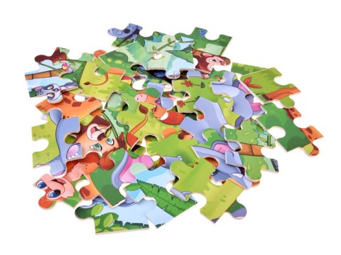 Puzzle drewniane DZIKIE ZWIERZĘTA układanka 40 ele ZA6571