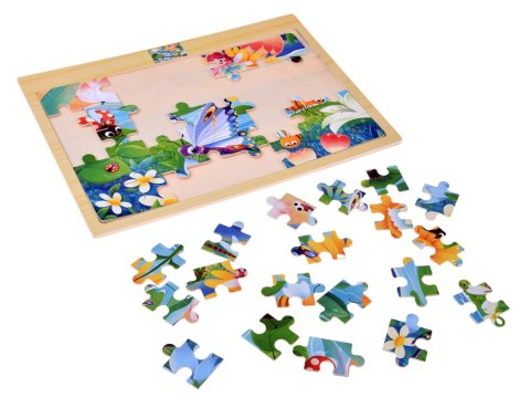 Puzzle drewniane RUSAŁKA i OWADY układanka 40 ele ZA6570
