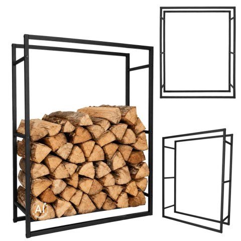 Stojak na drewno kominkowe opałowe regał metalowy do kominka