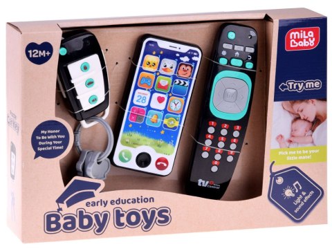 Zestaw interaktywny dla dzieci Telefon Pilot Kluczyki Dźwięk ZA6549