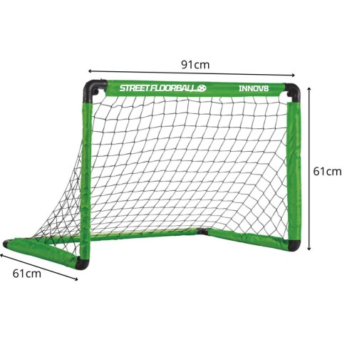 BRAMKA SKŁADANA UNIHOKEJ 2 KIJE I PIŁECZKA 91x6xX61CM ENERO