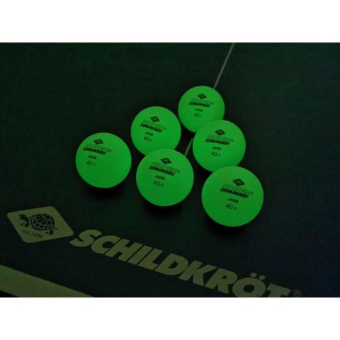 PIŁECZKI DO TENISA STOŁOWEGO GLOW IN THE DARK POLY 40 6SZT DONIC