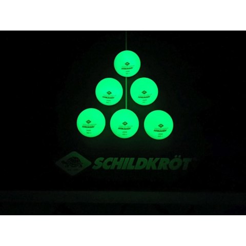 PIŁECZKI DO TENISA STOŁOWEGO GLOW IN THE DARK POLY 40 6SZT DONIC