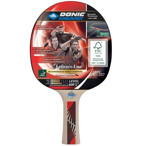 RAKIETKA DO TENISA STOŁOWEGO LEGENDS 600 FSC DONIC