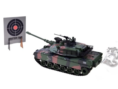 Czołg Zdalnie Sterowany RC Abrams M1A1 Dym Dźwięk Światło 45cm RC0770