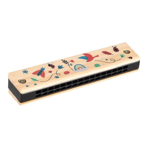 Instrumenty drewniane muzyczne dla dzieci trójkąt pałeczki harmonijka ustna tarka