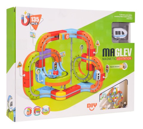 Magnetyczna Kolorowa Kolejka 135el.