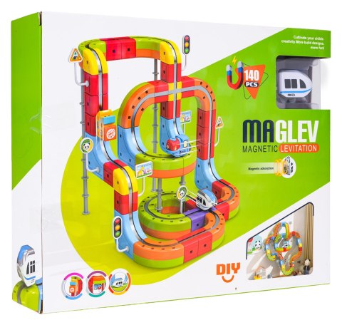 Magnetyczna Kolorowa Kolejka 140el.