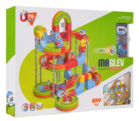 Magnetyczna Kolorowa Kolejka 215el.
