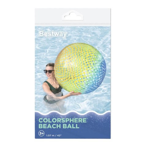 Duża Piłka Dmuchana Plażowa Colorsphere Bestway 107cm 31152