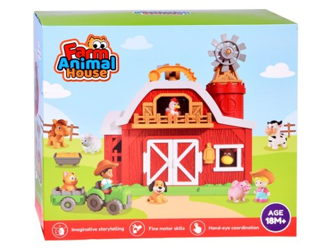 FARMA Otwierana stodoła z dźwiękiem + 10 figurek i traktor ZA6384