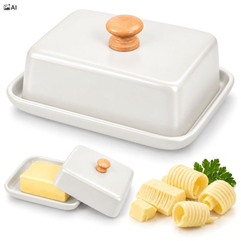 Maselniczka ceramiczna BURRO biała