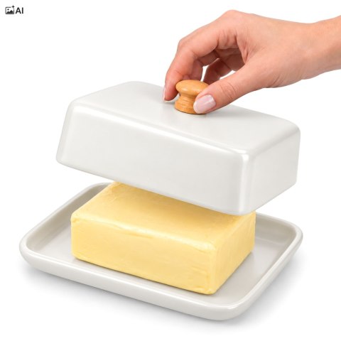 Maselniczka ceramiczna BURRO biała