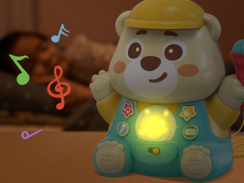 Interaktywny MIŚ KARAOKE + mikrofon Zabawka muzyczna dla malucha ZA6617