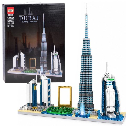 Klocki konstrukcyjne Wieżowce Dubaj - słynne budowle miasta 3000+ele ZA6269