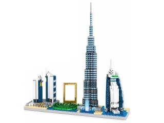 Klocki konstrukcyjne Wieżowce Dubaj - słynne budowle miasta 3000+ele ZA6269