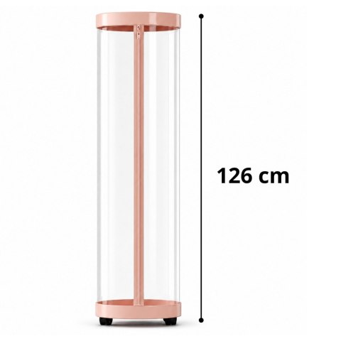 Organizer Na Pluszaki i Zabawki Na Kółkach Lampki LED Różowy 126 cm