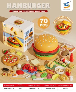 Zestaw Fast Food + Akcesoria w Hamburgerze