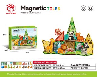 Zestaw Klocków Magnetycznych ZOO 27el.