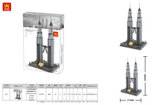 Zestaw Klocków Petrona Towers z Kuala Lumpur 1158el.