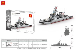 Zestaw Klocków Statek Wojskowy 376el.
