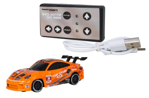 Autko 1:64 R/C TOP SPEED Do Driftu Pomarańczowe
