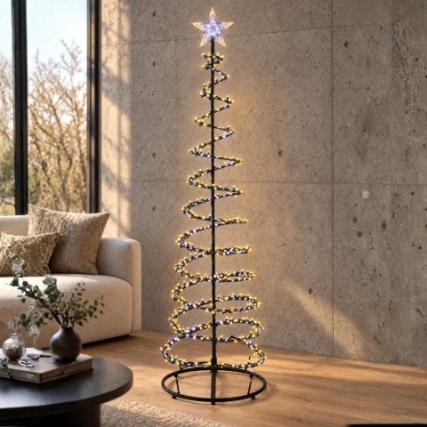 CHOINKA DEKORACYJNA 640LED WATERFALL EFFECT 180CM BLACK