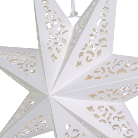 DEKORACJA PAPIEROWA GWIAZDA 45CM 7 RAMION BIAŁA