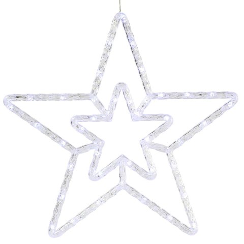 GWIAZDA DEKORACYJNA Z PODŚWIETLENIEM 40LED 35CM BIAŁA