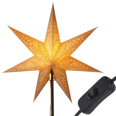 LAMPKA STOJĄCA GWIAZDA DEKORACYJNA 65CM E 14 CHAMPAGNE