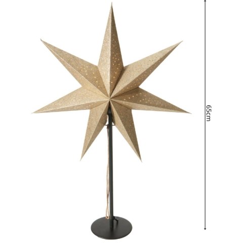 LAMPKA STOJĄCA GWIAZDA DEKORACYJNA 65CM E 14 CHAMPAGNE