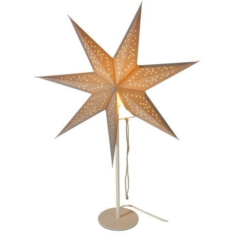 LAMPKA STOJĄCA GWIAZDA DEKORACYJNA 65CM E 14 SREBRNA